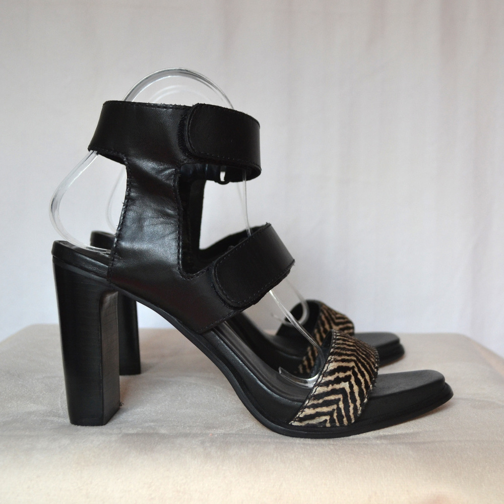Women's Open Toe Chunky High Heel Ankle Strap Dres